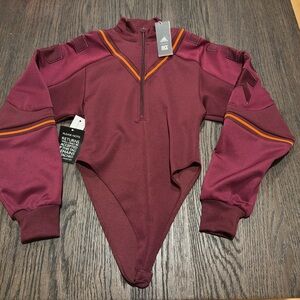 IVY PARK Burgundy Bodysuit with Orange Details